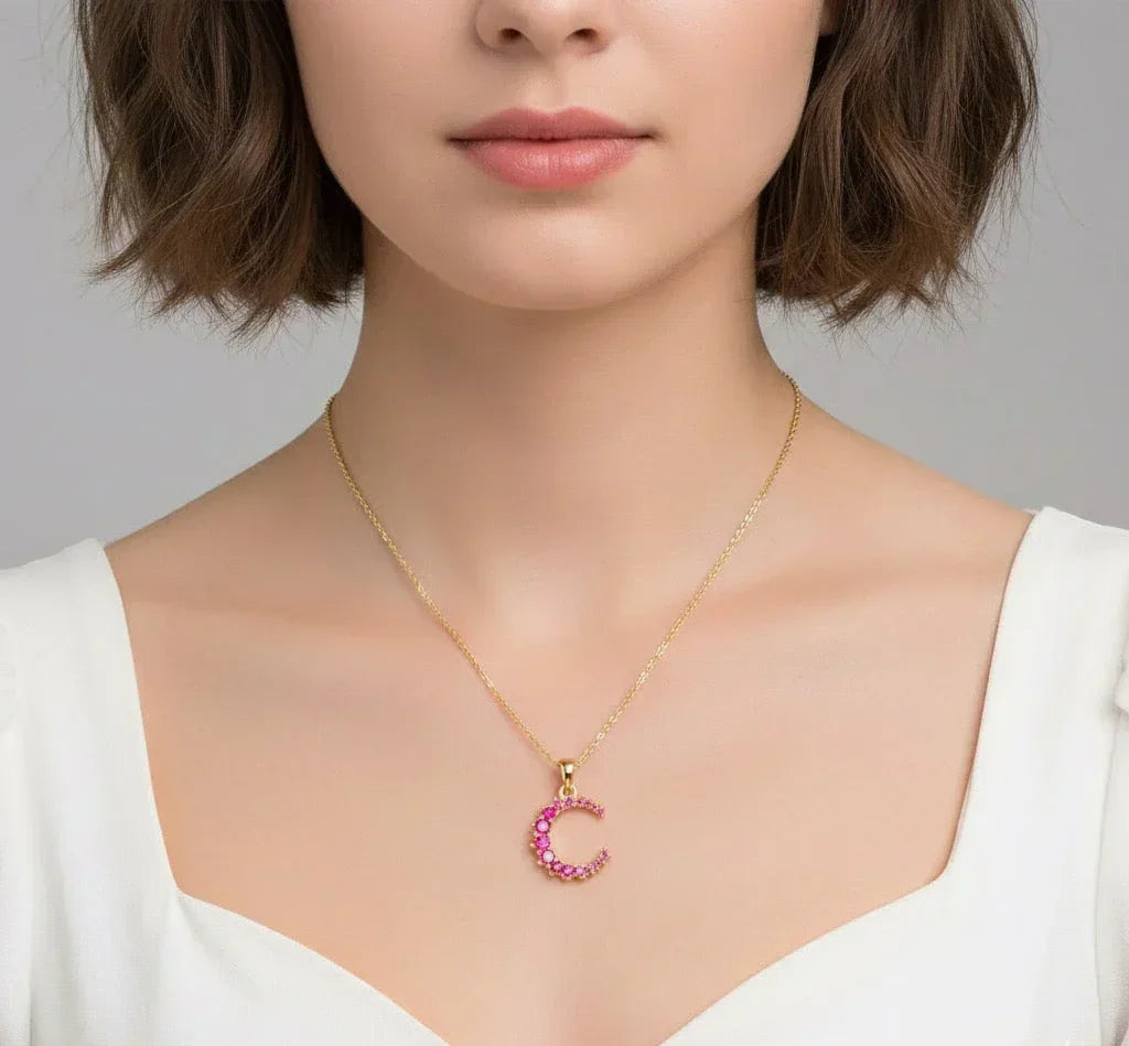 Diatoms Moon Zircon Pendant Necklace