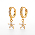 Crystal Flora Drop Earrings