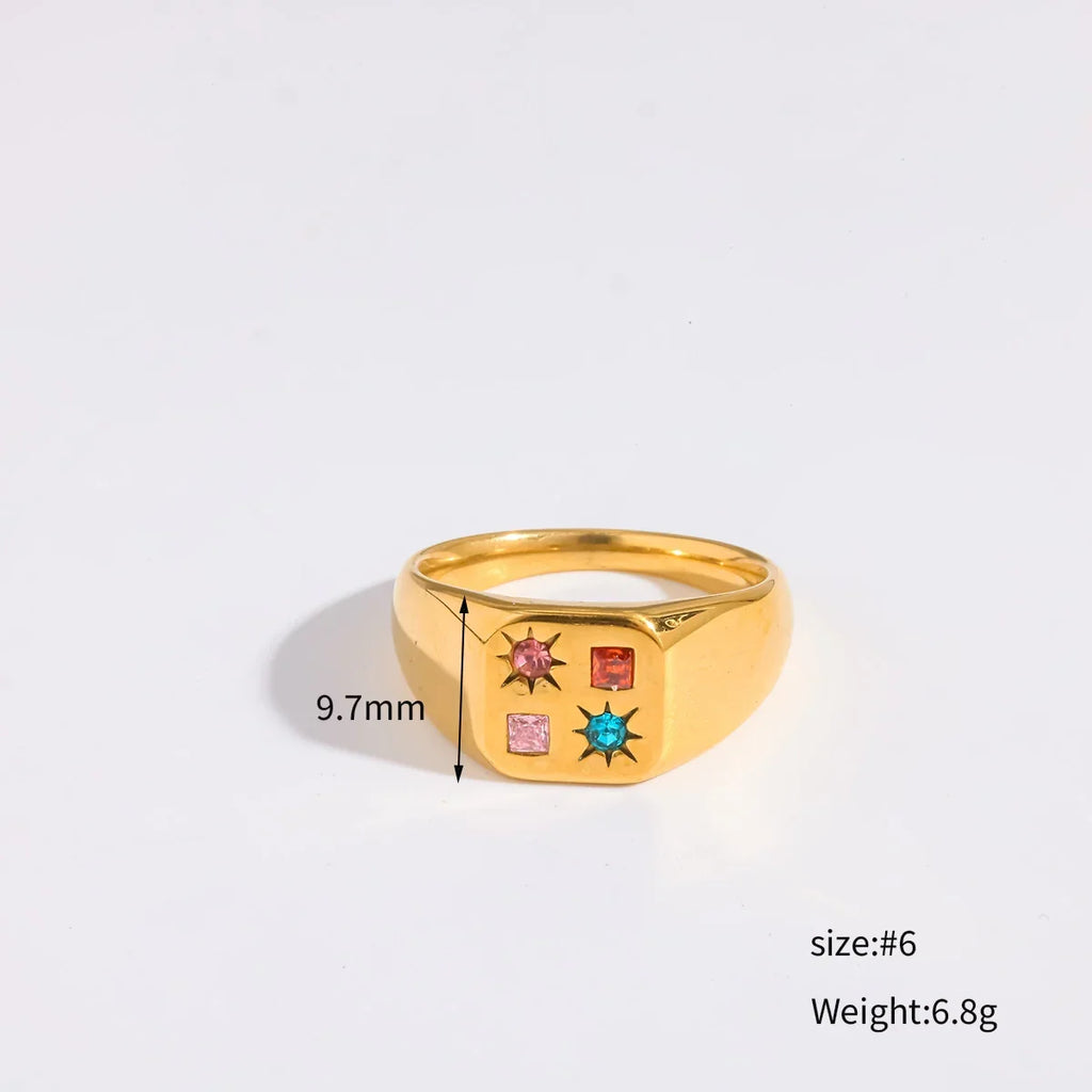 Gem Grid Ring