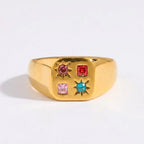 Gem Grid Ring
