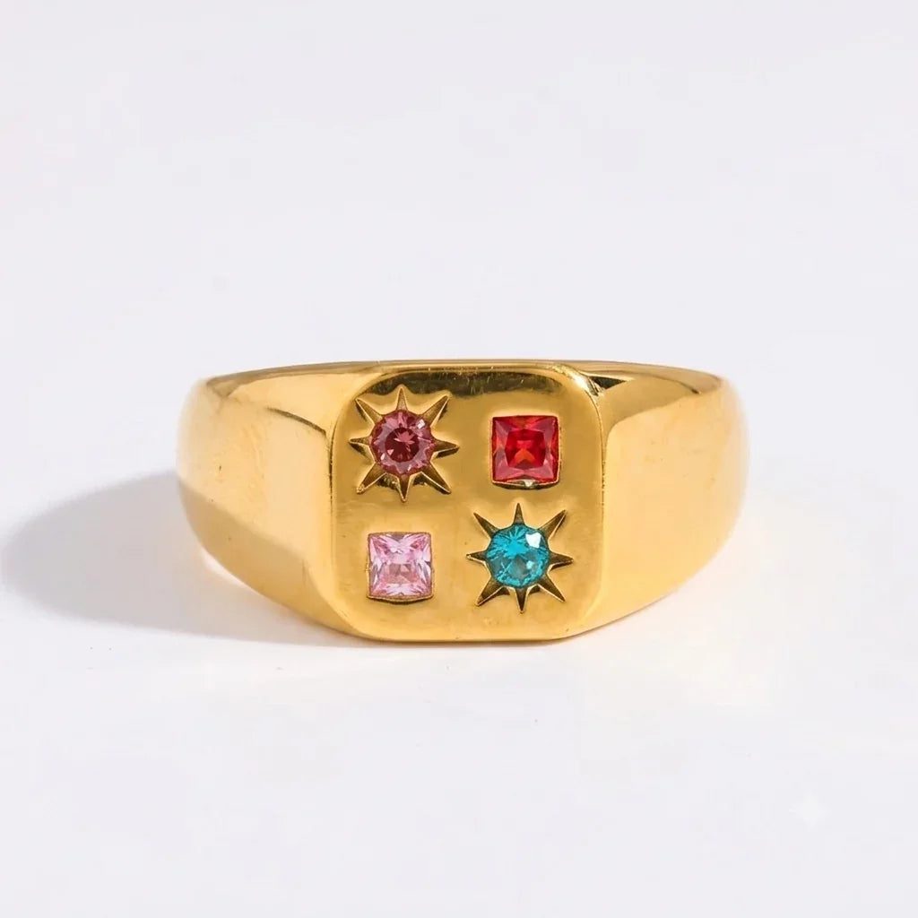 Gem Grid Ring