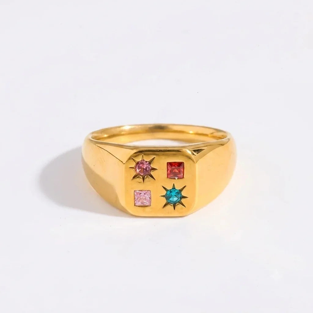 Gem Grid Ring
