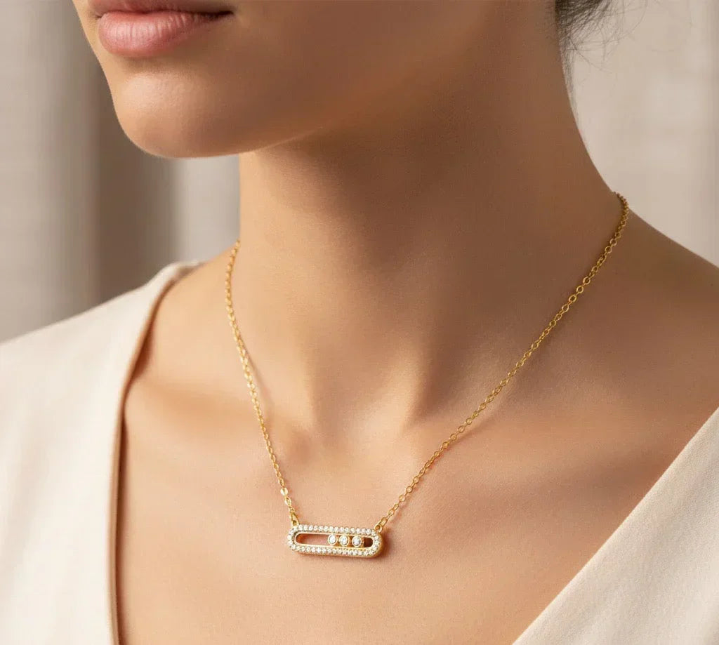 Simple Shiny Geometric Necklace