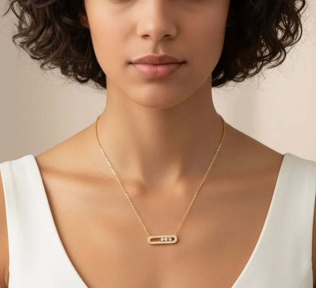 Simple Shiny Geometric Necklace
