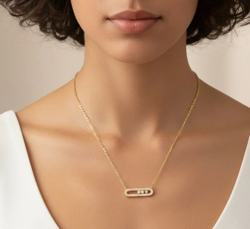 Simple Shiny Geometric Necklace