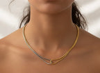 Double Layer Gold Silver Sleek Chain Necklace
