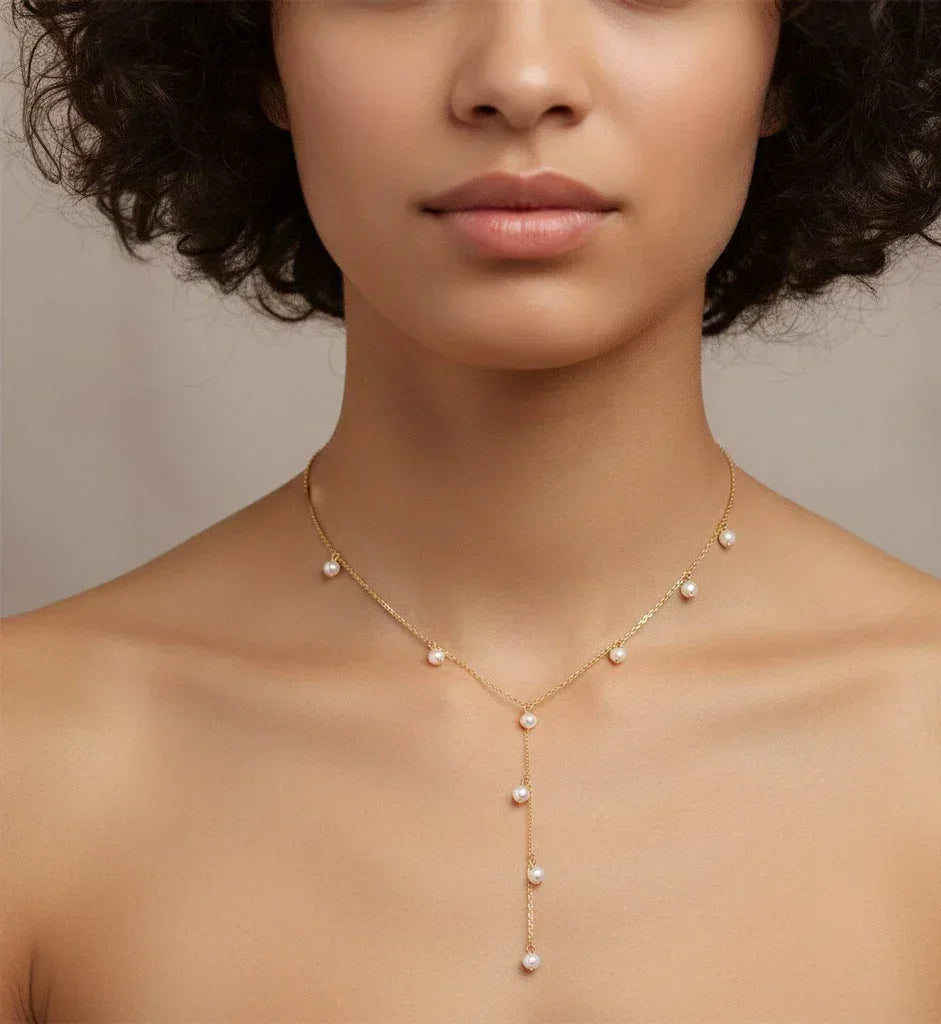 Diatoms Pearl Dew Pendant Necklace