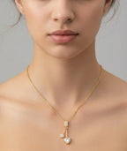 Luvlocked Duo Zirconia Heart Necklace