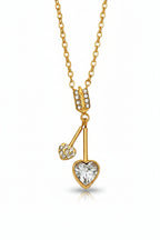 Luvlocked Duo Zirconia Heart Necklace