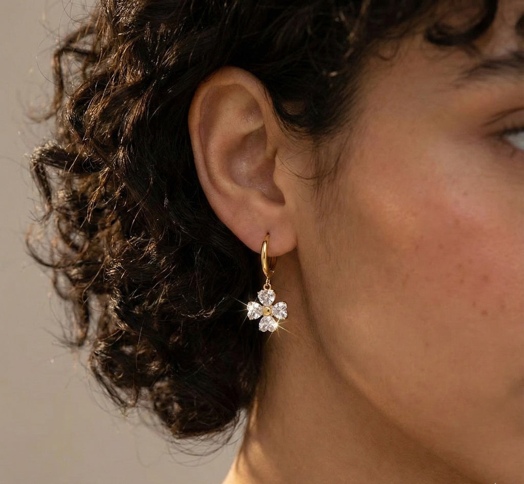 Diatoms Sweet Flower Drop Earrings