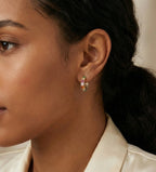 Rainbow Dots Hoops Earrings