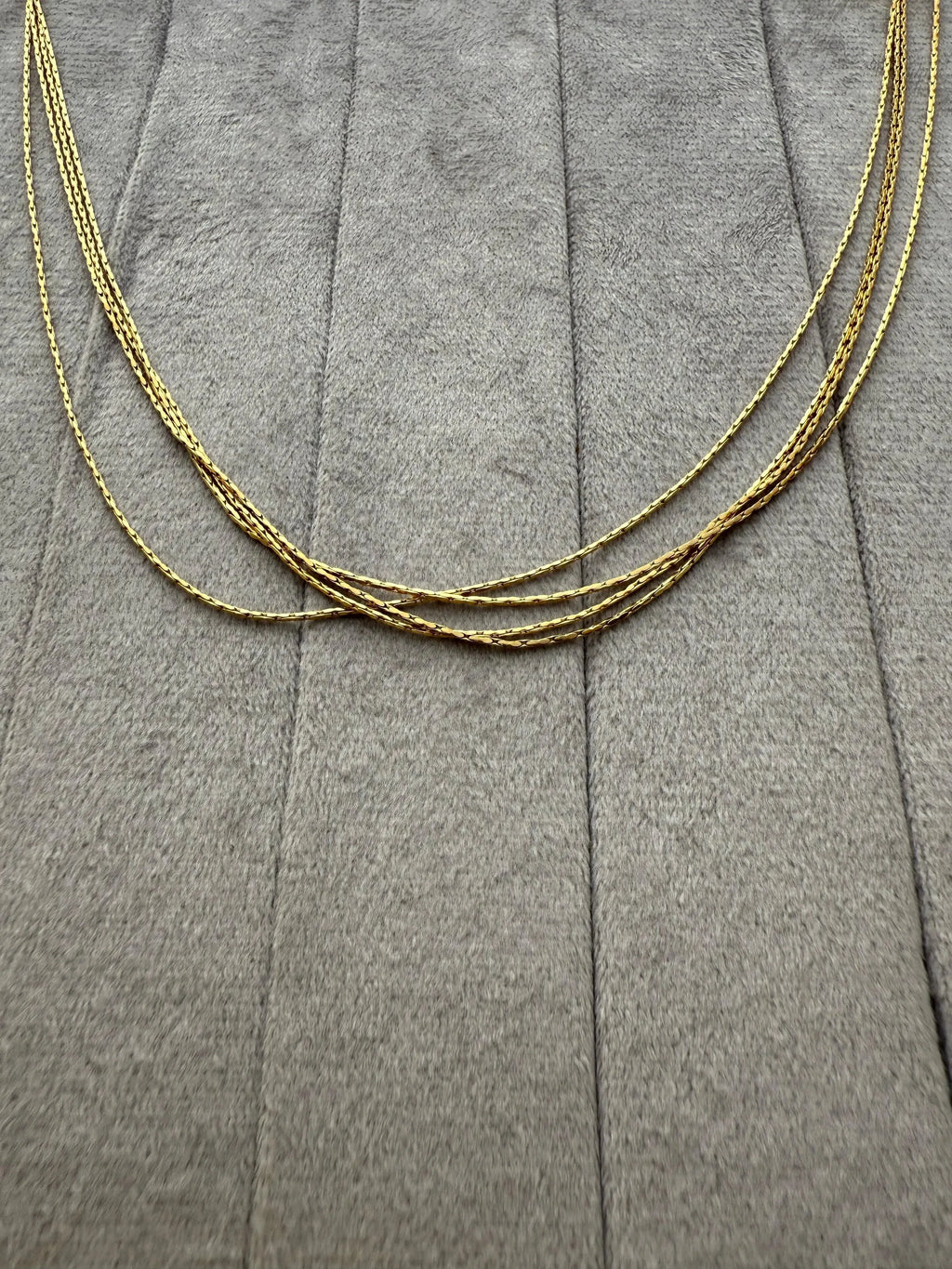 Golden Four Layered Necklace - Diatoms