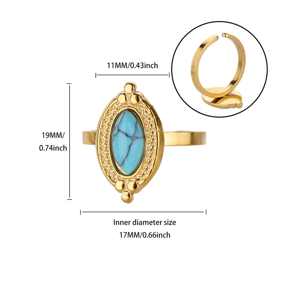 Amara Turquoise Adjustable Ring