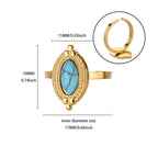 Amara Turquoise Adjustable Ring