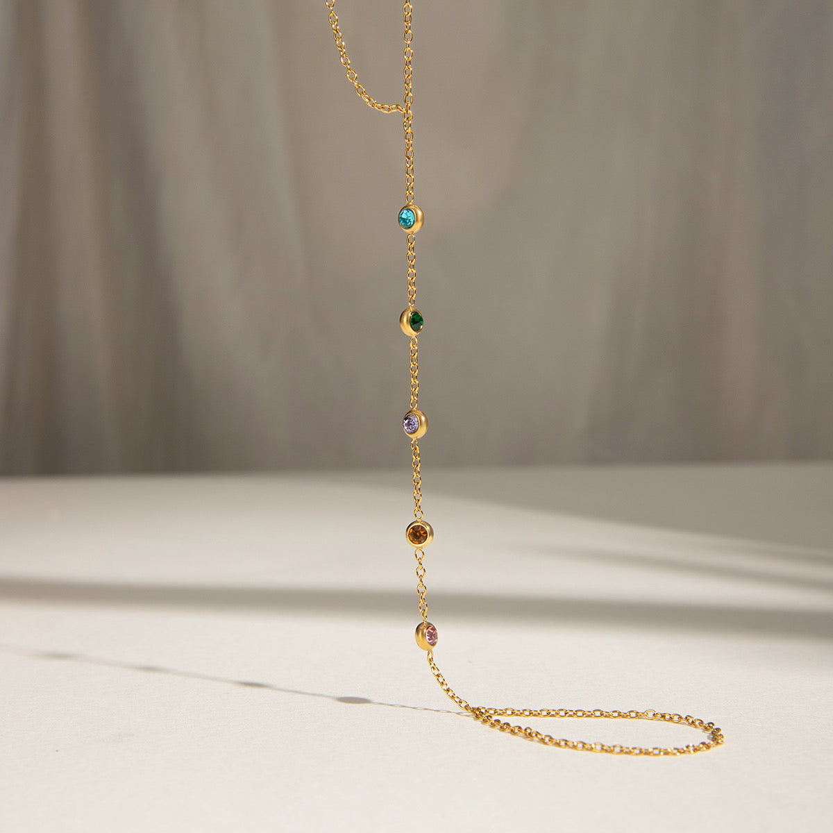 Rainbow Gaze Hand Chain Bracelet