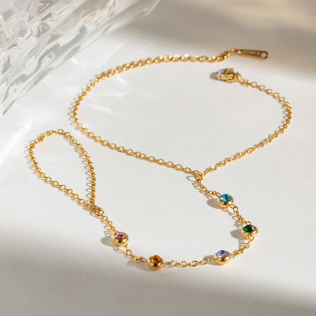 Rainbow Gaze Hand Chain Bracelet