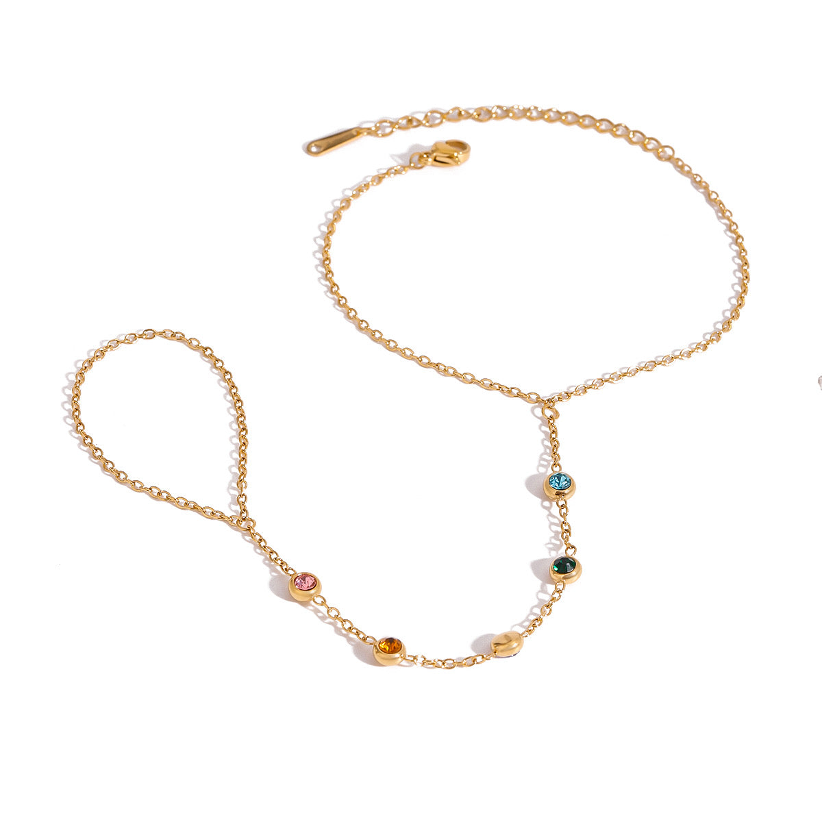 Rainbow Gaze Hand Chain Bracelet
