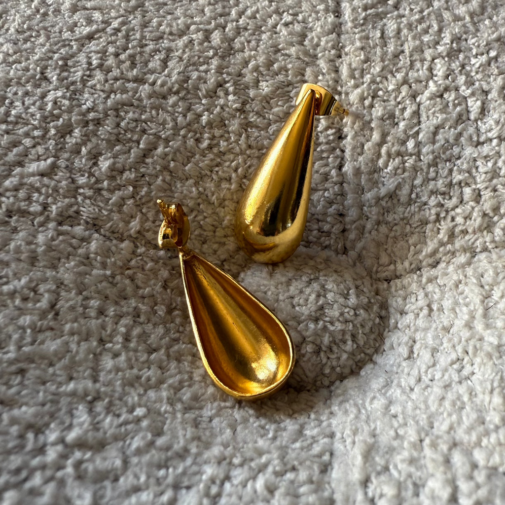 Dazzling Gold Drop Earrings - Diatoms