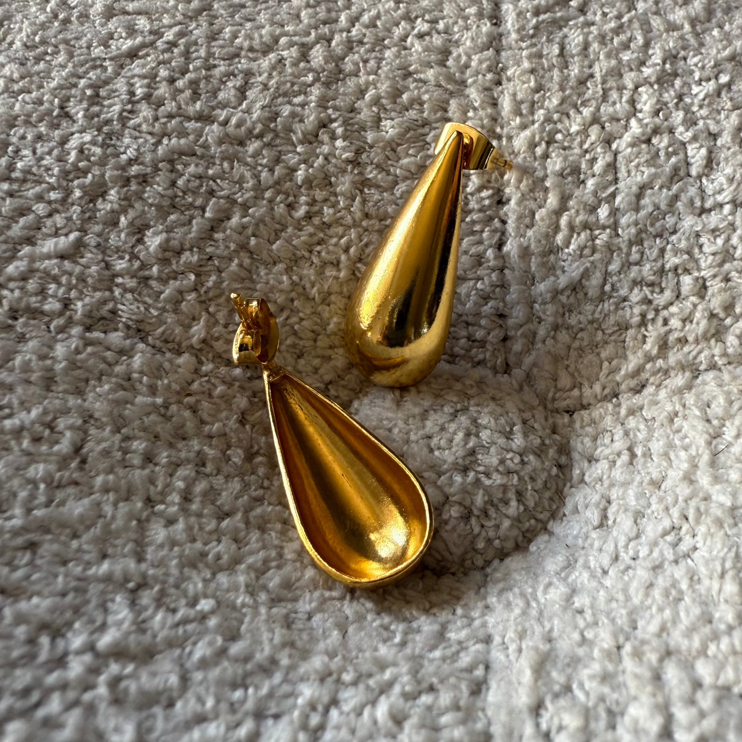 Dazzling Gold Drop Earrings - Diatoms
