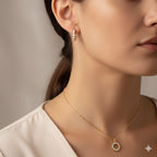 Diatoms Minimal Necklace & Earring Combo