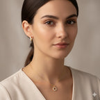 Diatoms Minimal Necklace & Earring Combo
