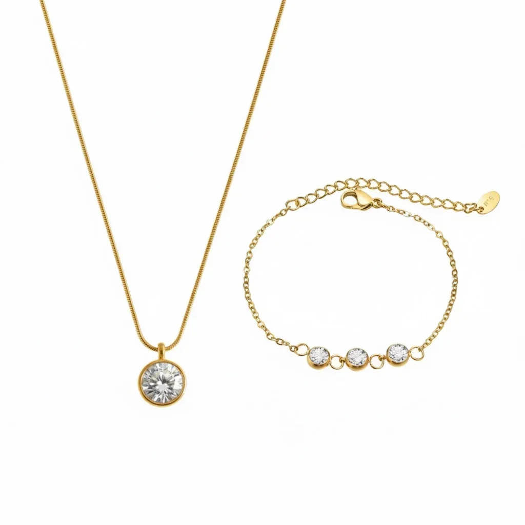 Diatoms Simple Necklace Bracelet Combo