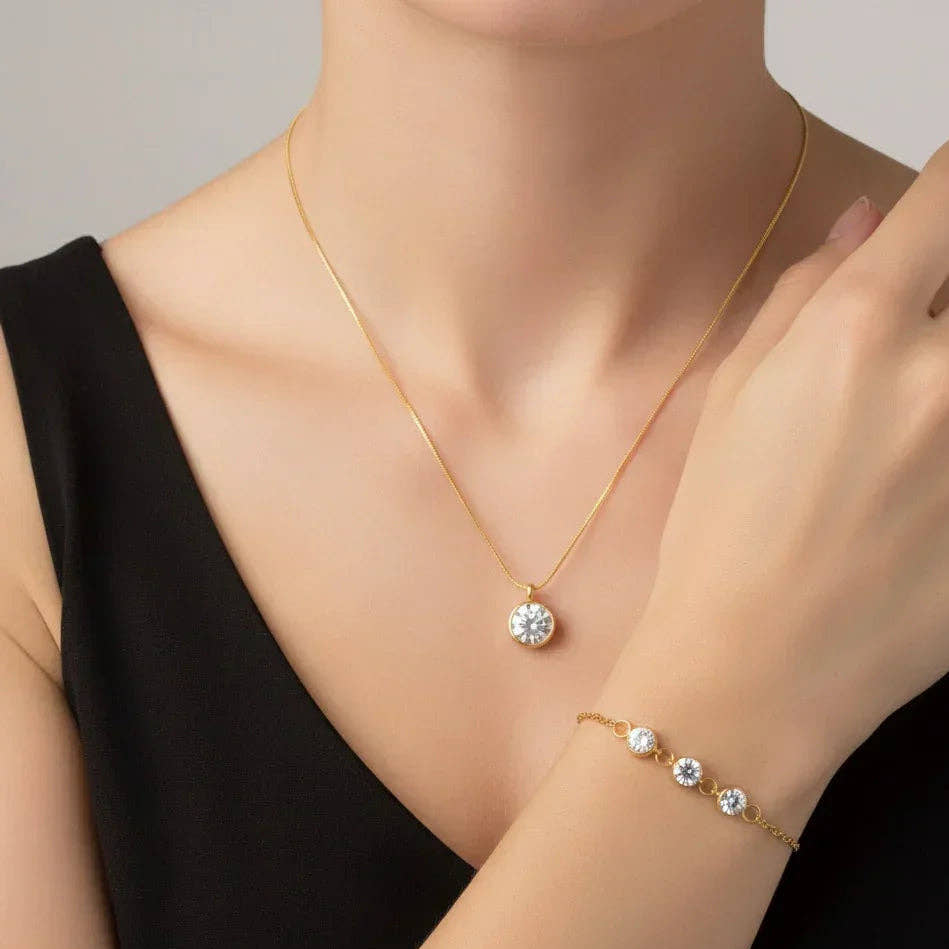 Diatoms Simple Necklace Bracelet Combo