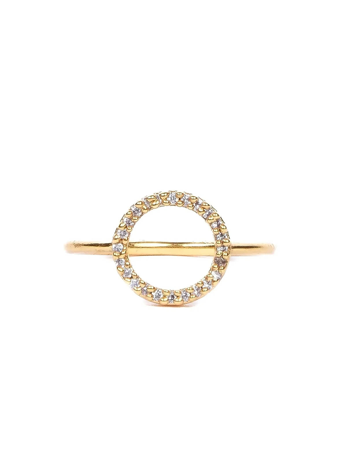 Dazzling Golden Circle Ring - Diatoms