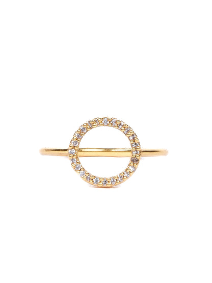 Dazzling Golden Circle Ring