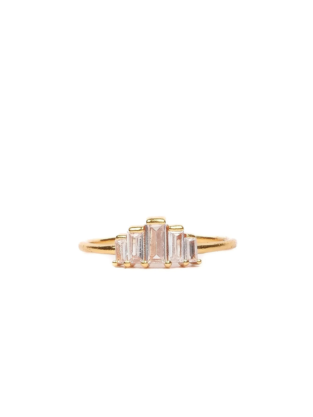 Five Baguette Diamond Ring - Diatoms