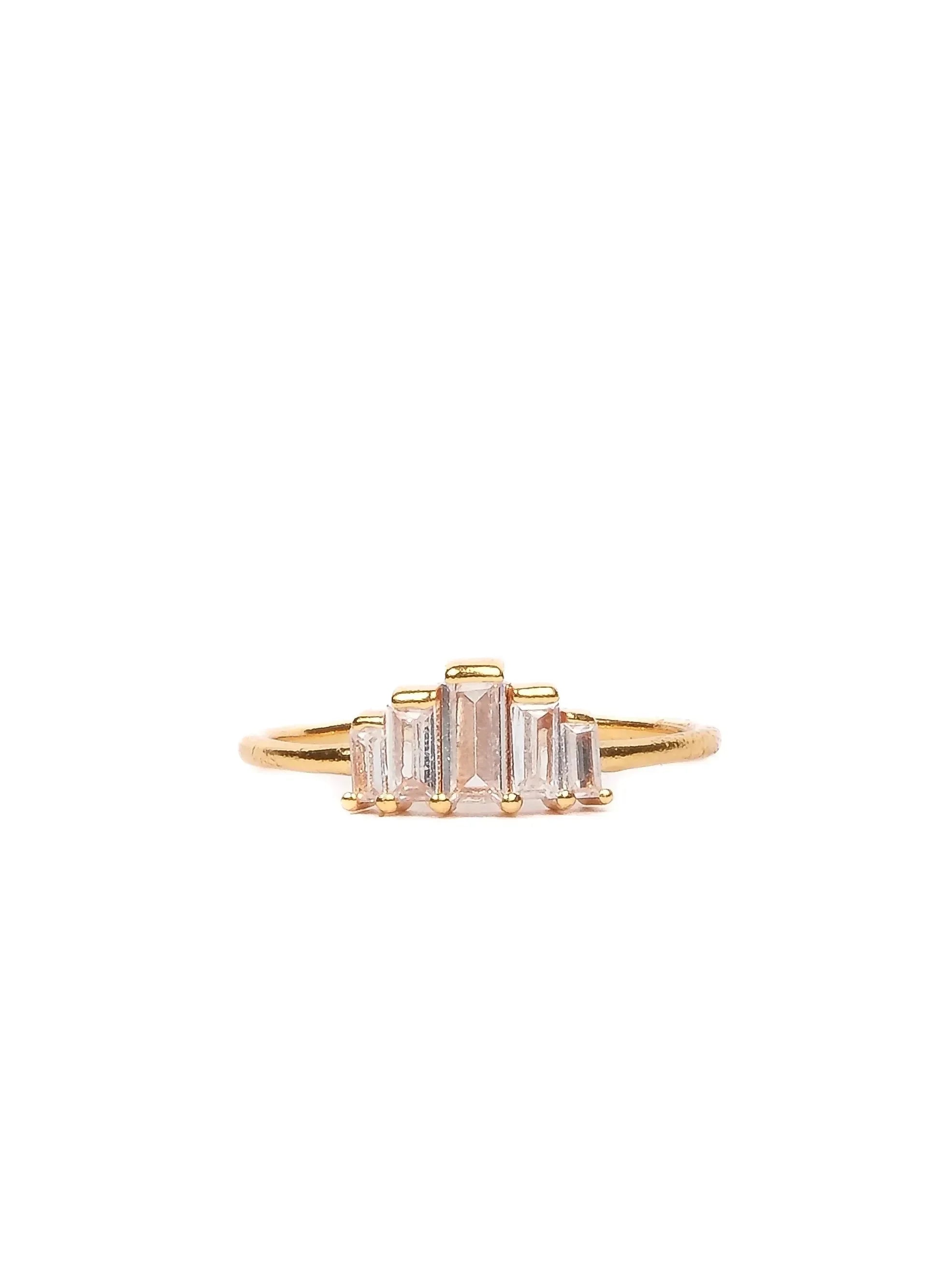 Five Baguette Diamond Ring - Diatoms