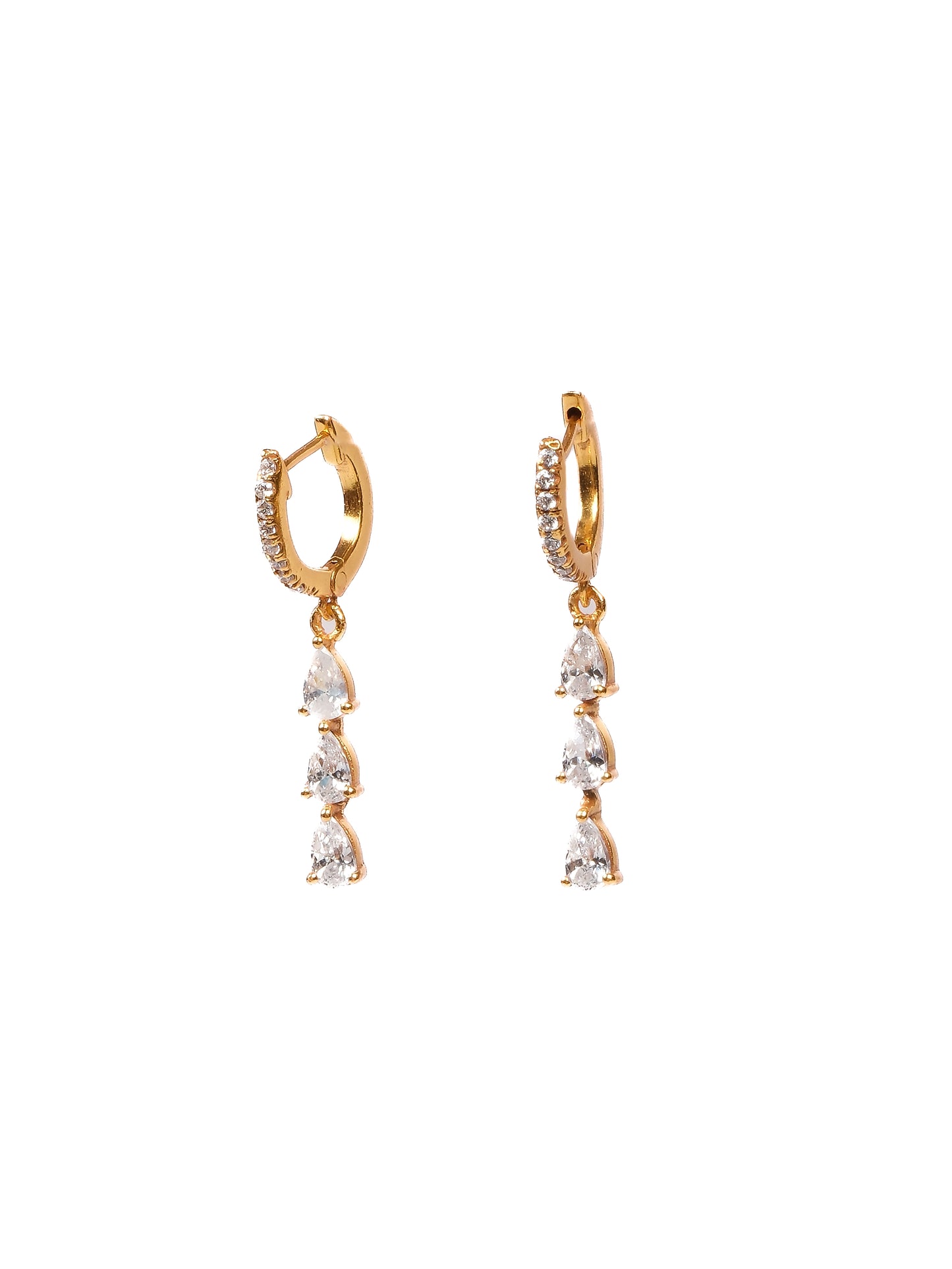 Opulent Ivory Diamond Drops Earrings