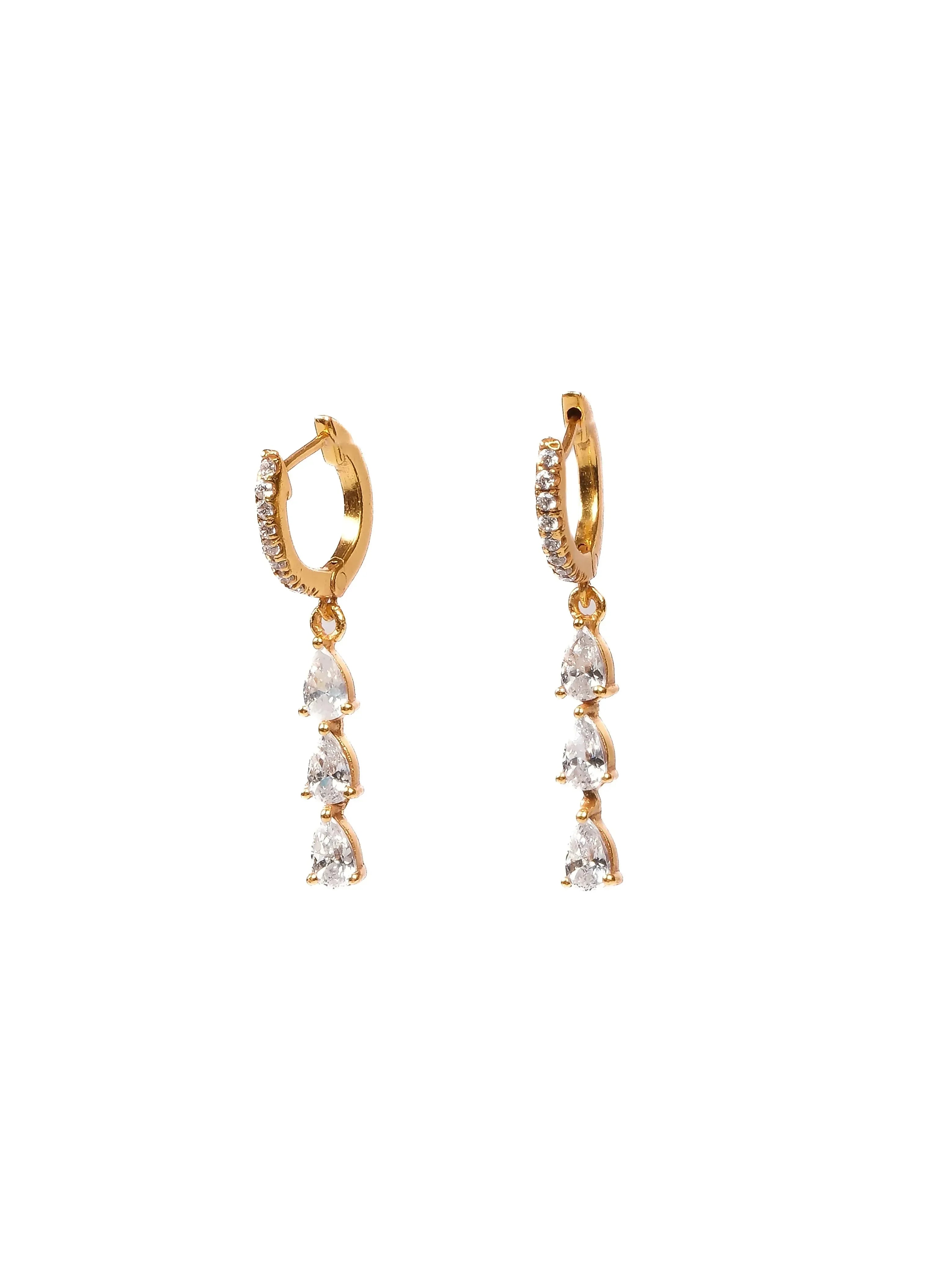 Opulent Ivory Diamond Drops Earrings - Diatoms