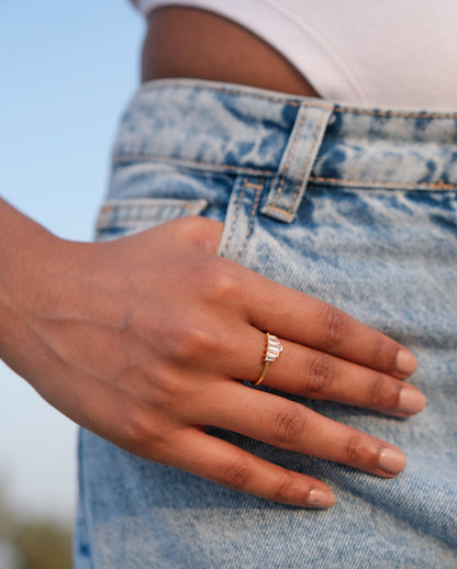 Five Baguette Diamond Ring