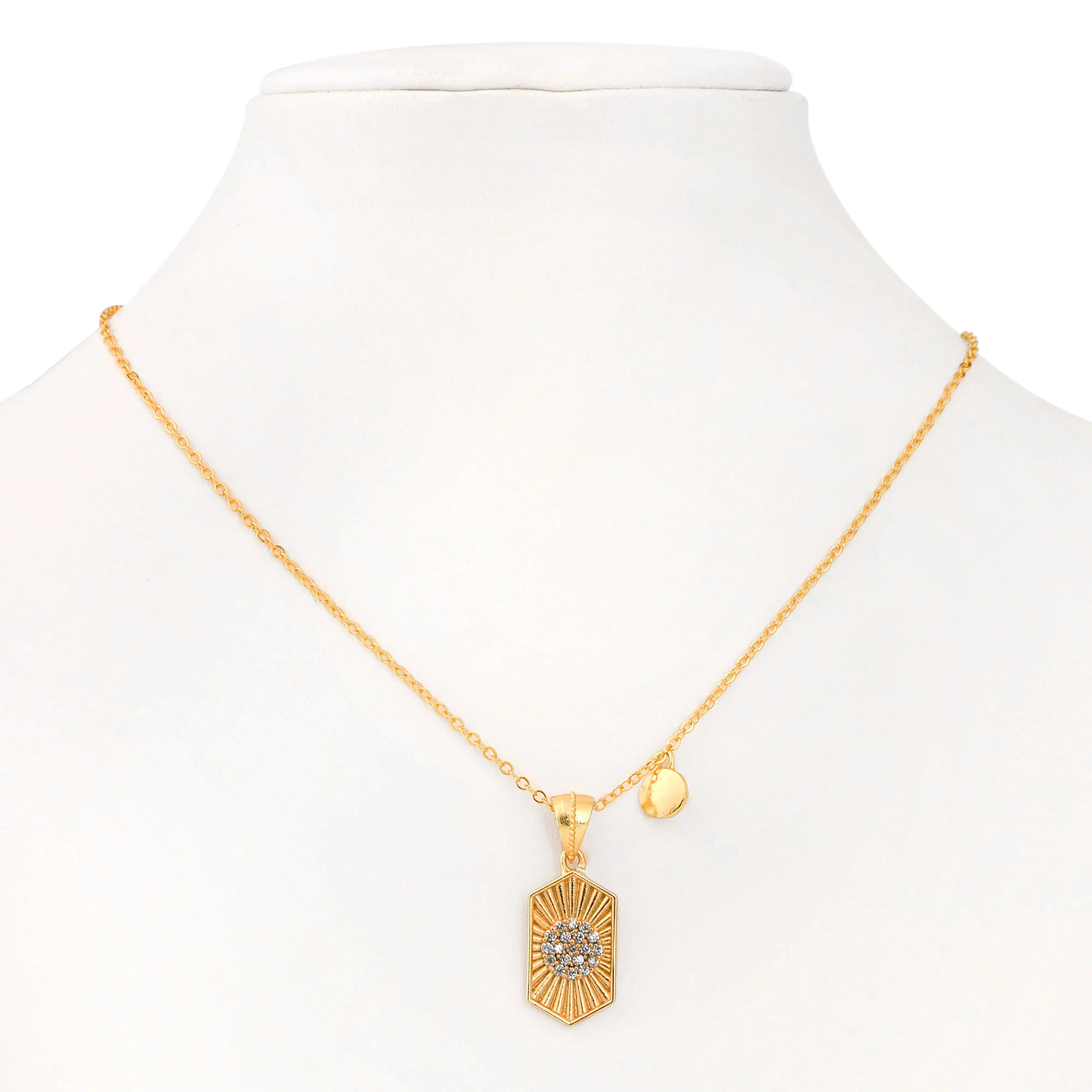 Luxe Gold Sun Ray Necklace - Diatoms