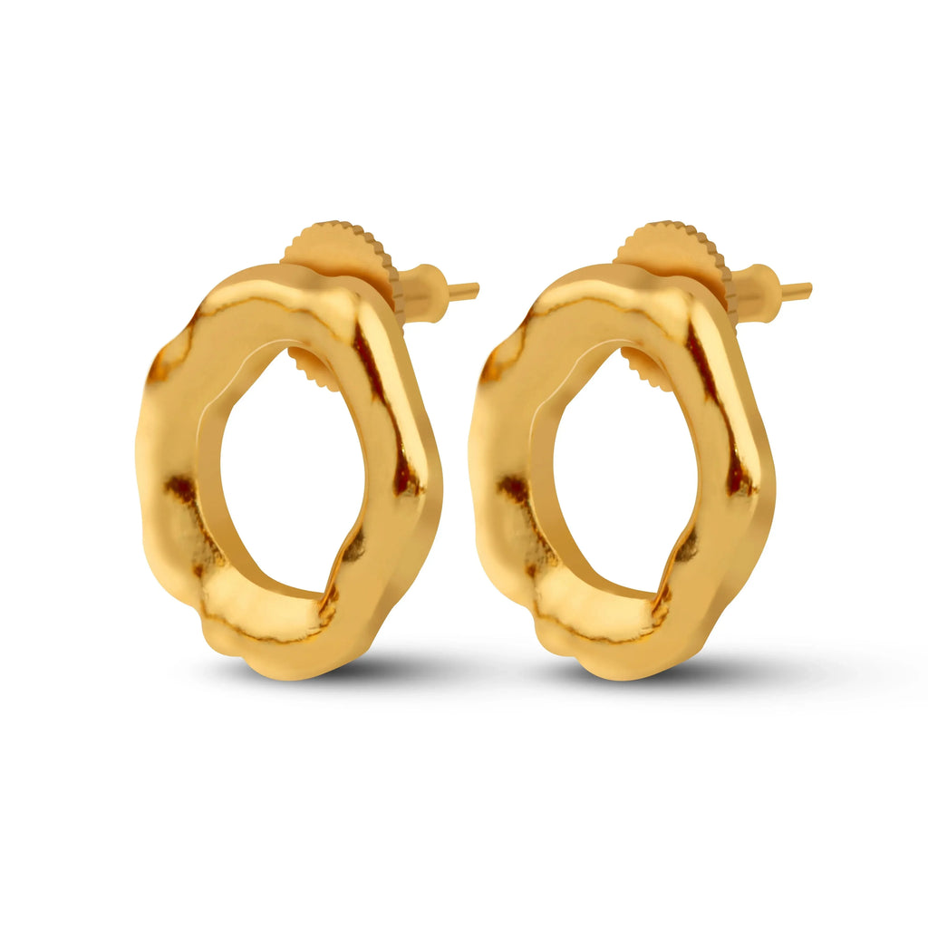 Luxe Graceful Gold Earrings - Diatoms