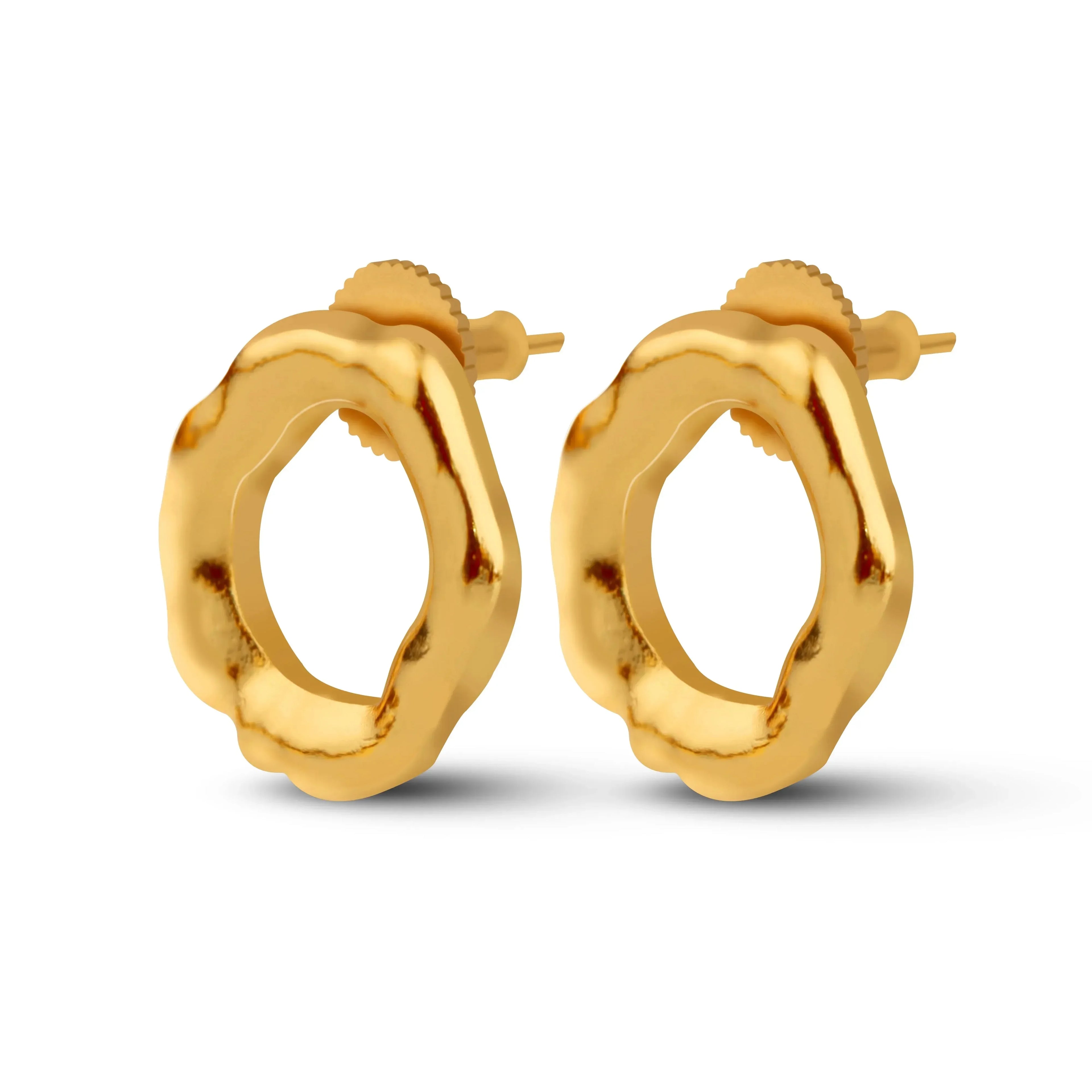 Luxe Graceful Gold Earrings - Diatoms
