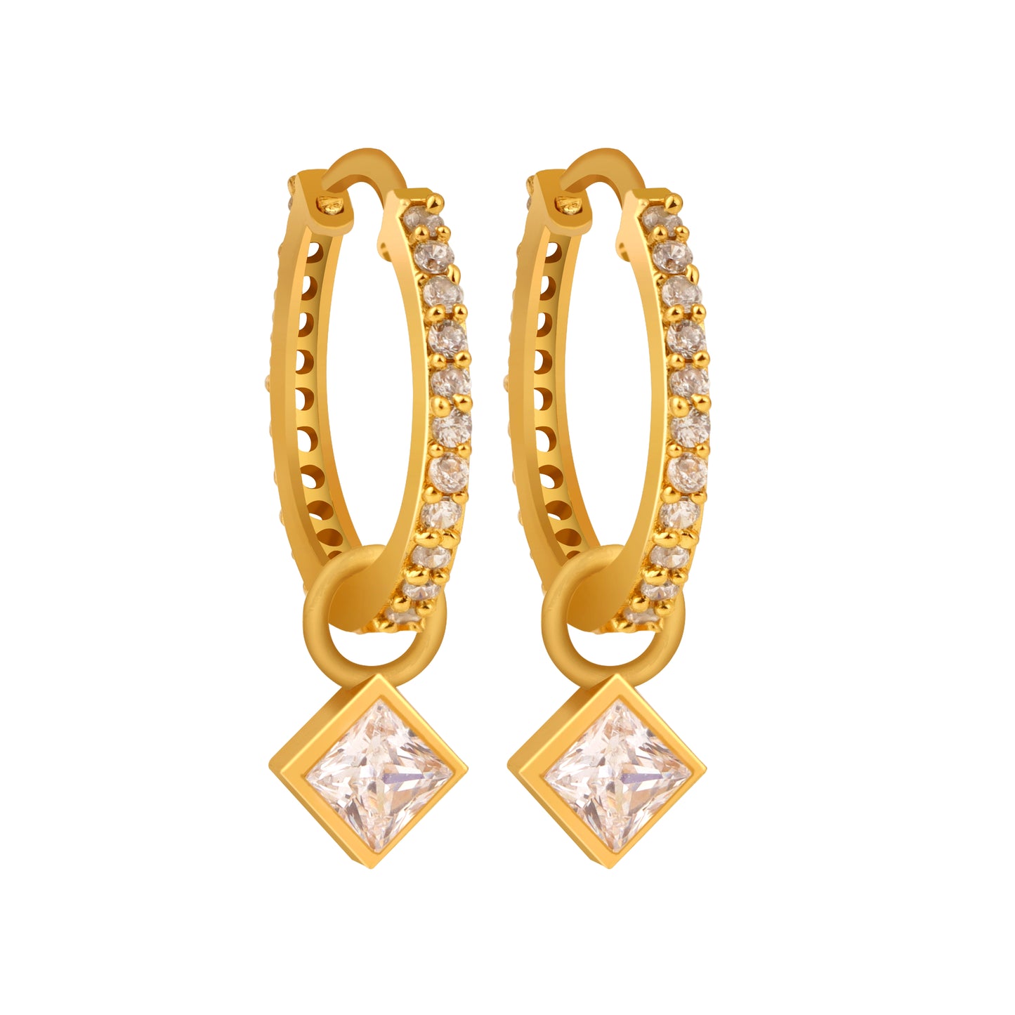 Luxe Gold Gemstone Earrings