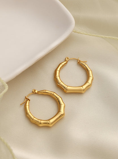 Radiant Gold Circle Earrings