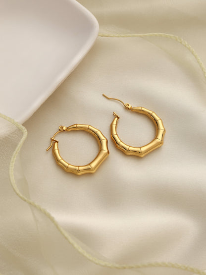 Radiant Gold Circle Earrings