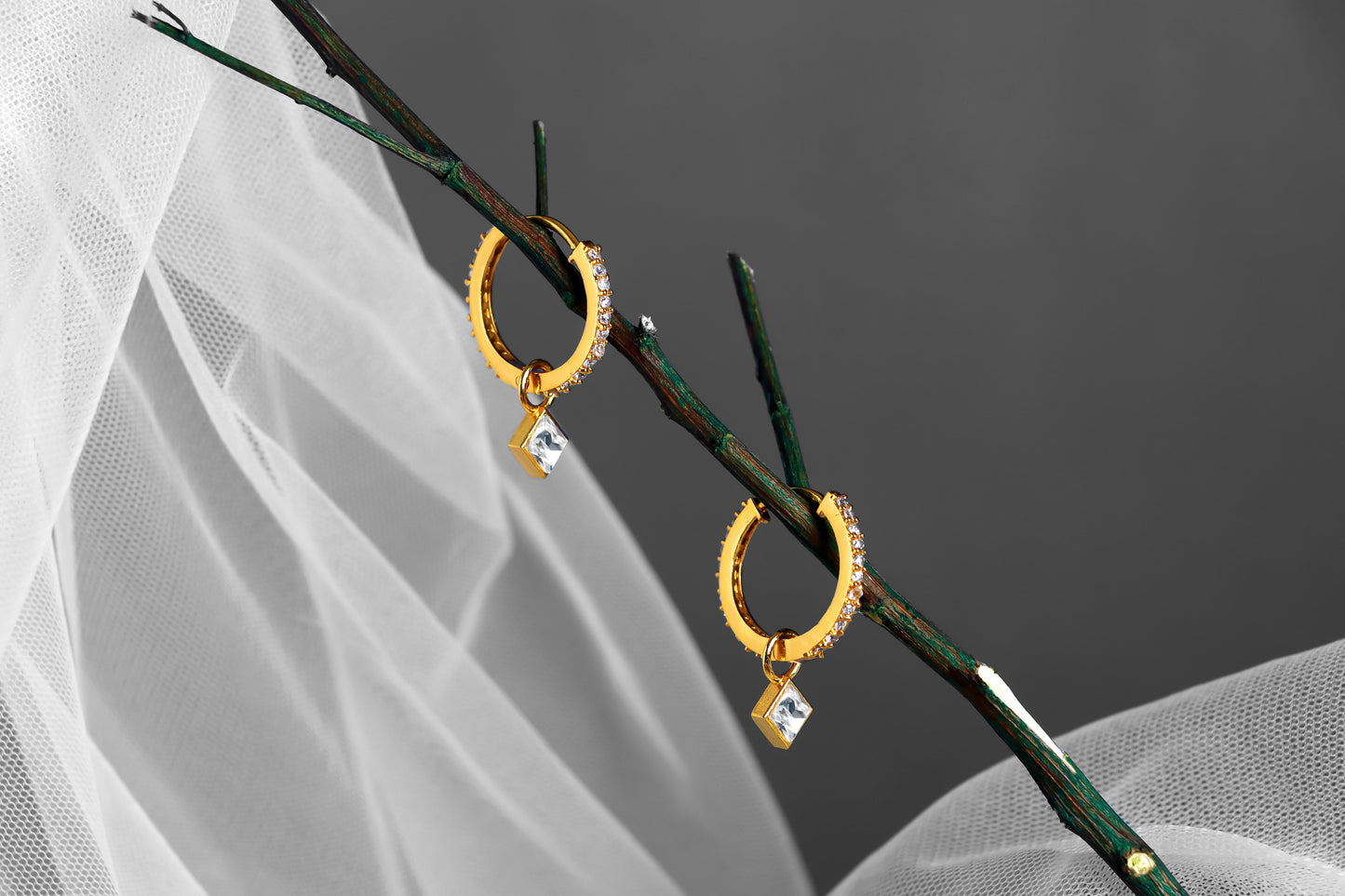 Luxe Gold Gemstone Earrings