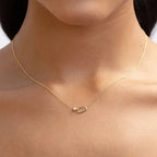 Classic Diamond 925 Sterling Silver Necklace - Diatoms