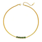 Heart Shape Inlay Necklace - Diatoms