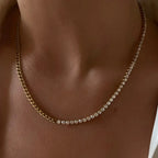 Luxe Gilded Diamond Necklace - Diatoms