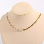 Luxe Gilded Diamond Necklace - Diatoms