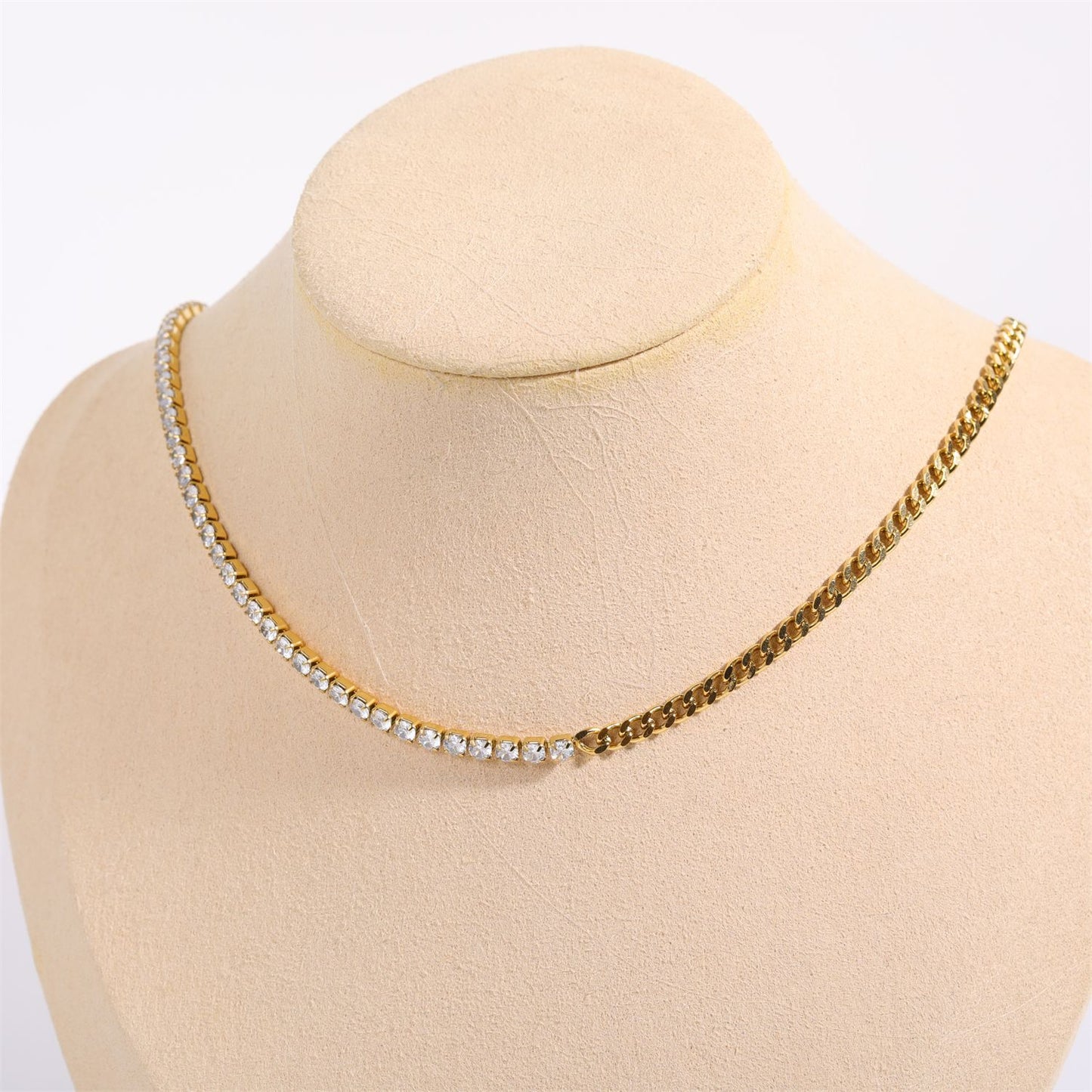 Luxe Gilded Diamond Necklace