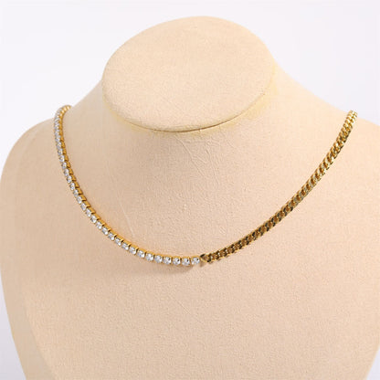 Luxe Gilded Diamond Necklace