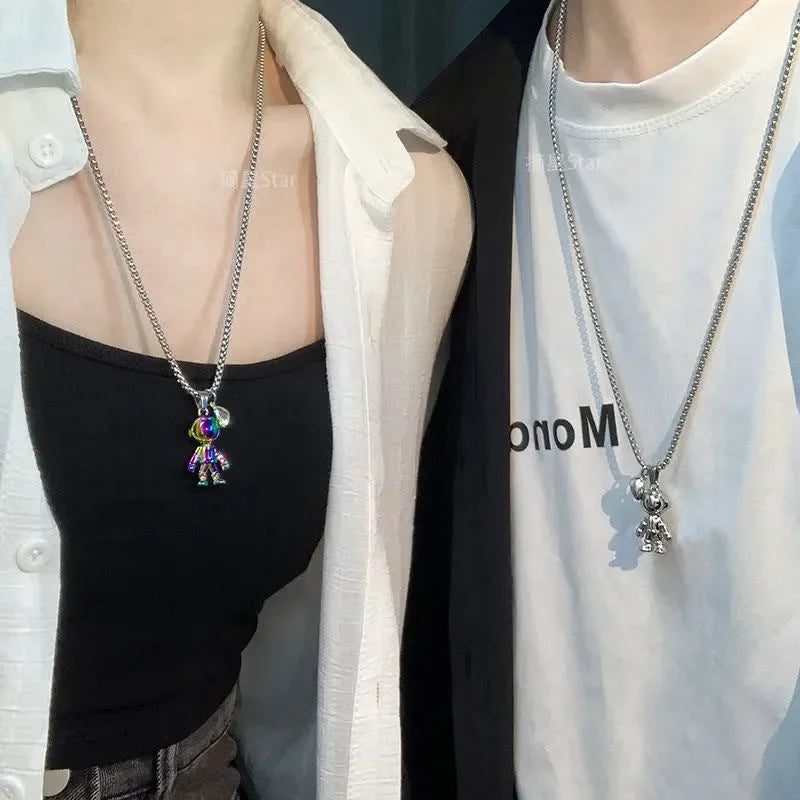 Diatoms Astronaut Valentine Couple Pendant - Diatoms