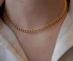 Leaf Shape Round Necklace - Diatoms