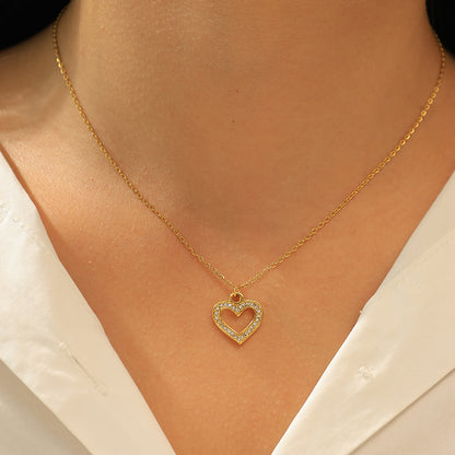 Vintage Diamond Heart Pendant